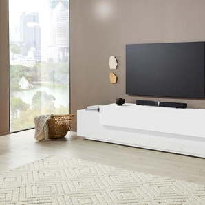 TV-Board INOSIGN Coro Sideboards Gr. B/H/T: 240 cm x 51,6 cm x 45 cm, weiß (weiß, hochglanz) TV-Lowboards