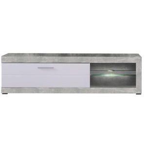 TV-Board INOSIGN Remo Sideboards Gr. B/H/T: 160 cm x 45 cm x 34 cm, 160 mit Beleuchtung, grau (beton) TV-Lowboards Erhältlich mit LED-Beleuchtung, in verschiedenen Dekoren und Breiten