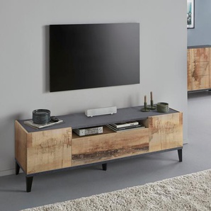 TV-Board INOSIGN sunrise Sideboards Gr. B/H/T: 160 cm x 47 cm x 40 cm, 1, schwarz (ahorn pereira, schiefer) TV-Lowboards