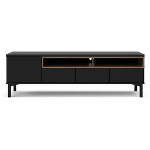 TV-Board ROSA TV-Lowboard schwarz Lowboard Phono Schrank Kommode Fernsehtisch