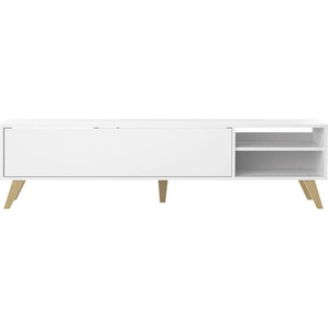 TV-Board TEMAHOME Prism TV Sideboards Gr. B/H/T: 165 cm x 43 cm x 40 cm, weiß (weiß, weiß) TV-Lowboards