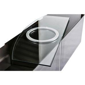 Xxxl Tv-Drehplatte, Klar, Alu, Metall, Glas, 90x2.5x38 cm, Drehkranz kugelgelagert, Wohnzimmer, TV Möbel, TV-Aufsätze