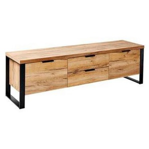 Xxxl Tv-Element, Eiche, Metall, 2 Schubladen, 152x45x40 cm, Kabelkanal, Kleinmöbel