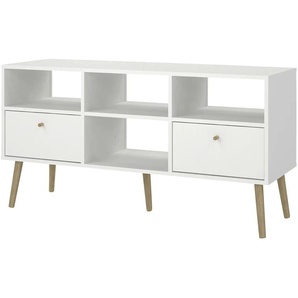 TV-Lowboard Borbon | weiß | 117,2 cm | 60,8 cm | cm 39,1 |