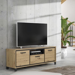 TV-Lowboard Spanplatte, foliert Braun 158 x 59 x 42cm