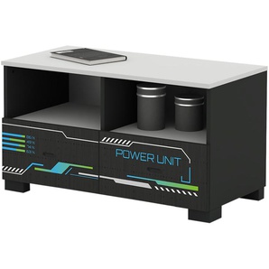 TV  Lowboard  Gamer ¦ grau ¦ Maße (cm): B: 100 H: 55,8 T: 50.0