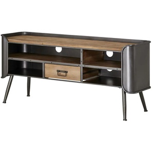 TV-Lowboard - grau - Materialmix - 140 cm - 63 cm - cm 38,0 | Möbel Kraft