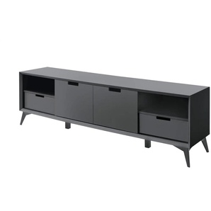 TV-Lowboard - grau - Materialmix - 180 cm - 55 cm - cm 40,0 | Möbel Kraft