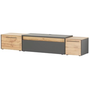 TV Lowboard - grau - Materialmix - 250 cm - 46 cm - cm 50,0 | Möbel Kraft