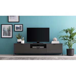 TV-Lowboard Front & Korpus: MDF Mitteldichte Holzfaserplatte , beschichtet Füße: Eisen, lackiert Grau 180 x 45 x 40cm