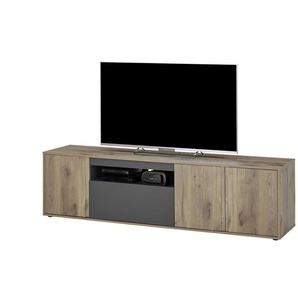 TV-Lowboard - holzfarben - Materialmix - 186 cm - 50 cm - cm 42,0 | Möbel Kraft