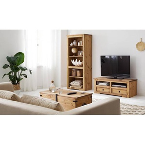 TV-Lowboard I Massivholz Kiefer, gewachst Braun/Beige/Kiefer Natur 120 x 46 x 51cm