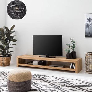 TV-Lowboard KireaWOOD Massivholz Eiche, geölt Braun/Eiche 140cm