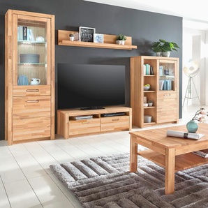 TV-Lowboard I Massivholz Kernbuche, geölt Braun/Kernbuche 155 x 58 x 50cm