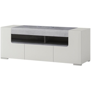 TV Lowboard  Puro - weiß - Materialmix - 140 cm - 52 cm - 45 cm | Möbel Kraft