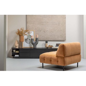 TV-Lowboard Massivholz Kiefer, lackiert Schwarz 78 x 40 x 40cm Schublade rechts