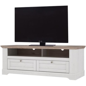 TV-Lowboard II Spanplatte, foliert Weiß 145 x 54 x 55cm