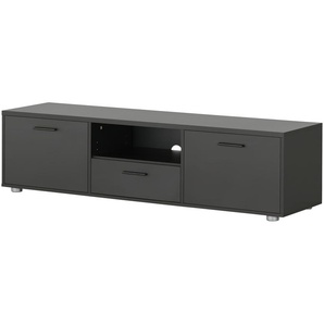TV-Lowboard - schwarz - Materialmix - 147,2 cm - 39,8 cm - 38,4 cm | Möbel Kraft