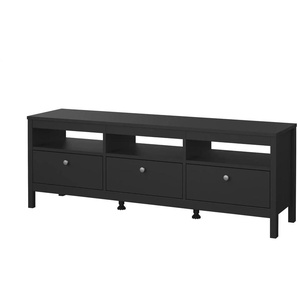 TV-Lowboard - schwarz - Materialmix - 151,4 cm - 54,1 cm - cm 38,4 | Möbel Kraft