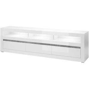TV-Lowboard  Suavo ¦ weiß ¦ Maße (cm): B: 217 H: 63 T: 42.0