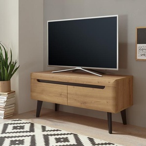 TV-Lowboard MDF Mitteldichte Holzfaserplatte , beschichtet Braun 107cm