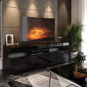 TV-Lowboard Vancouver W9.314 Schwarz Hochglanz mit RGB LED