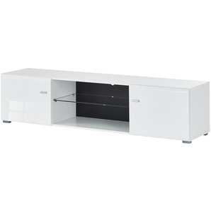TV- Lowboard - weiß - Materialmix - 170 cm - 41,5 cm - 41,5 cm | Möbel Kraft