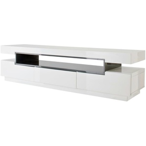 TV-Lowboard - weiß - Materialmix - 200 cm - 52 cm - 52 cm | Möbel Kraft