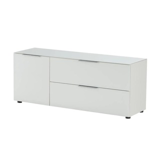 TV-Lowboard - weiß - Materialmix - 135 cm - 55 cm - cm 40,0 | Möbel Kraft