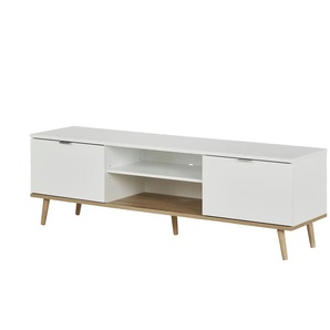 TV-Lowboard - weiß - Materialmix - 160 cm - 50 cm - cm 40,0 | Möbel Kraft