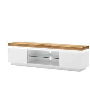 TV-Lowboard - weiß - Materialmix - 175 cm - 49 cm - cm 40,0 | Möbel Kraft