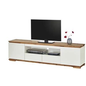 TV-Lowboard - weiß - Materialmix - 202 cm - 54 cm - cm 40,0 | Möbel Kraft