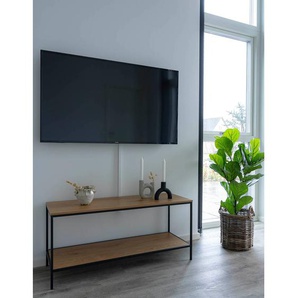 TV-Rack Ablagen: Spanplatte, beschichtet Gestell: Stahl, pulverbeschichtet Braun 100 x 45 x 36cm