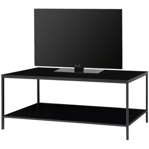 TV-Rack Gestell: Stahl, pulverbeschichtet Ablagen: Spanplatte, beschichtet Schwarz 100 x 45 x 36cm