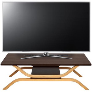 TV-Rack HWC-H38, Fernsehtisch Lowboard TV-Tisch, 35x110x48cm ~ Eiche-Optik
