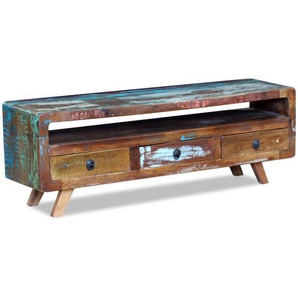 TV-Schrank mit 3 Schubladen Altholz Massiv