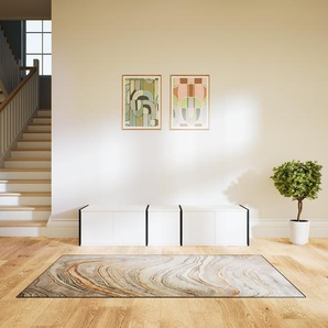 TV-Schrank Weiß - Moderner Fernsehschrank: Türen in Weiß - 190 x 41 x 47 cm, konfigurierbar
