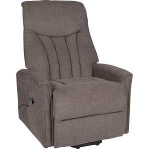 TV-Sessel DUO COLLECTION Sessel Gr. Webstoff, 2- Motoren-Dopplete Federung: Taschenfederkern und Stahlwellenunterfederung, Aufstehhilfe-Relaxfunktion, B/H/T: 76 cm x 80 cm x 92 cm, grau (dunkelgrau) Fernsehsessel und TV-Sessel 2- Motoren