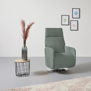 TV-Sessel INOSIGN Trivento Sessel Gr. Struktur, Rückenfunktion-Kopfteilverstellung-Fußfunktion-Drehfunktion, Relaxfunktion, B/H/T: 70 cm x 116 cm x 93 cm, grün (mint) Fernsehsessel und TV-Sessel