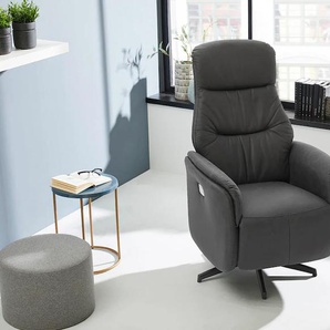TV-Sessel JOCKENHÖFER GRUPPE Doro Sessel Gr. Microfaser VINTAGE, Integrierte Fußstütze-Relaxfunktion-Rückteilverstellung, B/H/T: 73 cm x 116 cm x 75 cm, schwarz Fernsehsessel und TV-Sessel mit 2 Motoren, separate Rücken- Fussteilverstellung elektrisch