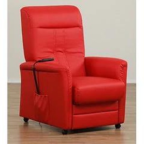 TV-Sessel SIT&MORE Charlie Sessel Gr. Lu x us-Kunstleder, mit Motor-mit Aufstehhilfe, B/H/T: 76 cm x 103 cm x 91 cm, rot Fernsehsessel und TV-Sessel