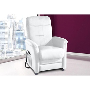 TV-Sessel SIT&MORE Charlie Sessel Gr. Lu x us-Kunstleder, mit Motor-mit Aufstehhilfe, B/H/T: 76 cm x 103 cm x 91 cm, weiß Fernsehsessel und TV-Sessel