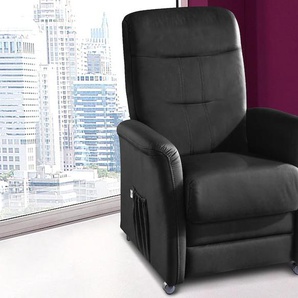 TV-Sessel SIT&MORE Charlie Sessel Gr. NaturLEDER, manuell verstellbar, B/H/T: 76 cm x 103 cm x 91 cm, schwarz Fernsehsessel und TV-Sessel