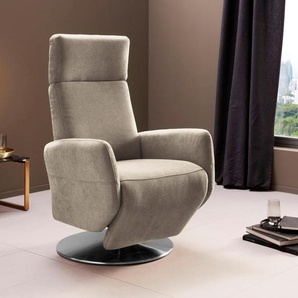 TV-Sessel SIT&MORE Conville Sessel Gr. Luxus-Microfaser weich, B/H/T: 71 cm x 110 cm x 82 cm, beige Fernsehsessel und TV-Sessel manuelle Relaxfunktion