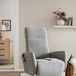 TV-Sessel SIT&MORE Conville Sessel Gr. Webstoff, mit 2 Motoren und Aufstehhilfe und Akku, Drehfunktion, B/H/T: 71 cm x 110 cm x 82 cm, grau Fernsehsessel und TV-Sessel wahlweise mit 2 Motoren, Motoren Akku oder