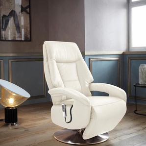 TV-Sessel SIT & MORE Enjoy, beige (creme), B:74cm H:111cm T:77cm, NaturLEDER (echtes Rindsleder), Luxus-Microfaser (100% Polyester), Luxus-Kunstleder, Sessel, in Größe M, wahlweise mit Motor und Aufstehhilfe, Topseller
