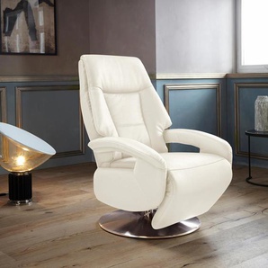 TV-Sessel SIT&MORE Enjoy Sessel Gr. NaturLEDER, manuell verstellbar, ohne Aufstehhilfe, B/H/T: 74 cm x 111 cm x 77 cm, beige (creme) Fernsehsessel und TV-Sessel