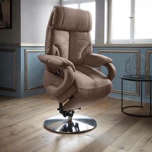 TV-Sessel SIT&MORE Gisborne Sessel Gr. Luxus-Microfaser, 2-motorig-mit Aufstehhilfe, Aufstehhilfe, B/H/T: 80 cm x 111 cm x 80 cm, grau (taupe) Fernsehsessel und TV-Sessel Sessel in Größe S, wahlweise mit Motor Aufstehhilfe
