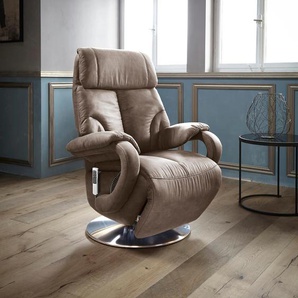 TV-Sessel SIT&MORE Gisborne Sessel Gr. Luxus-Microfaser, 2-motorig, ohne Aufstehhilfe, B/H/T: 80 cm x 113 cm x 80 cm, grau (taupe) Fernsehsessel und TV-Sessel Sessel in Größe M, wahlweise mit Motor Aufstehhilfe