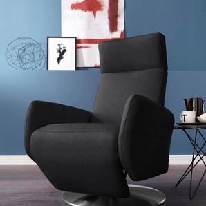TV-Sessel SIT&MORE Kobra Sessel Gr. Flachgewebe, B/H/T: 71 cm x 110 cm x 82 cm, schwarz Fernsehsessel und TV-Sessel
